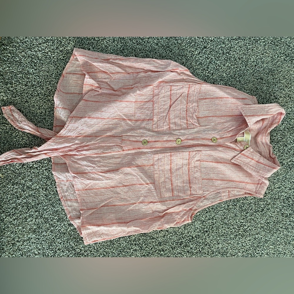 Like New. Michael Kors Collared Tank Top Button down
